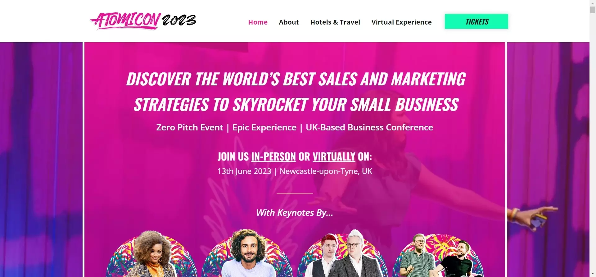 email marketing event atomicon new castle uk