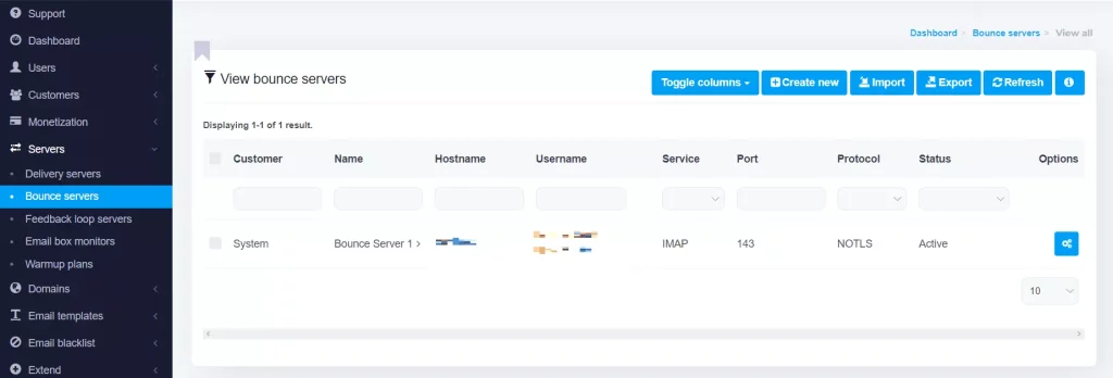 Mailwizz tutorial bounce server