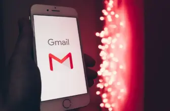 Phone displaying Gmail logo on screen email providers list
