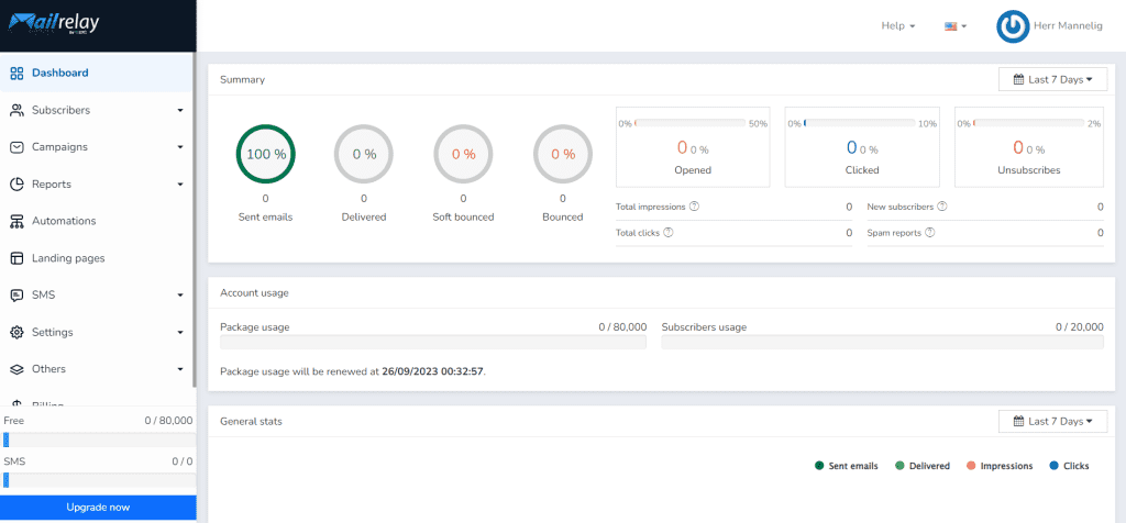 mailrelay dashboard